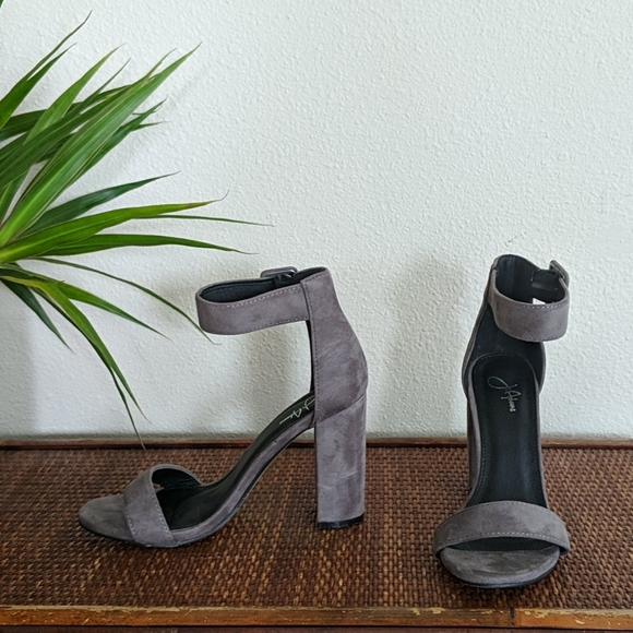J. Adams Wide Ankle Strap Block Heel - Picture 1 of 3